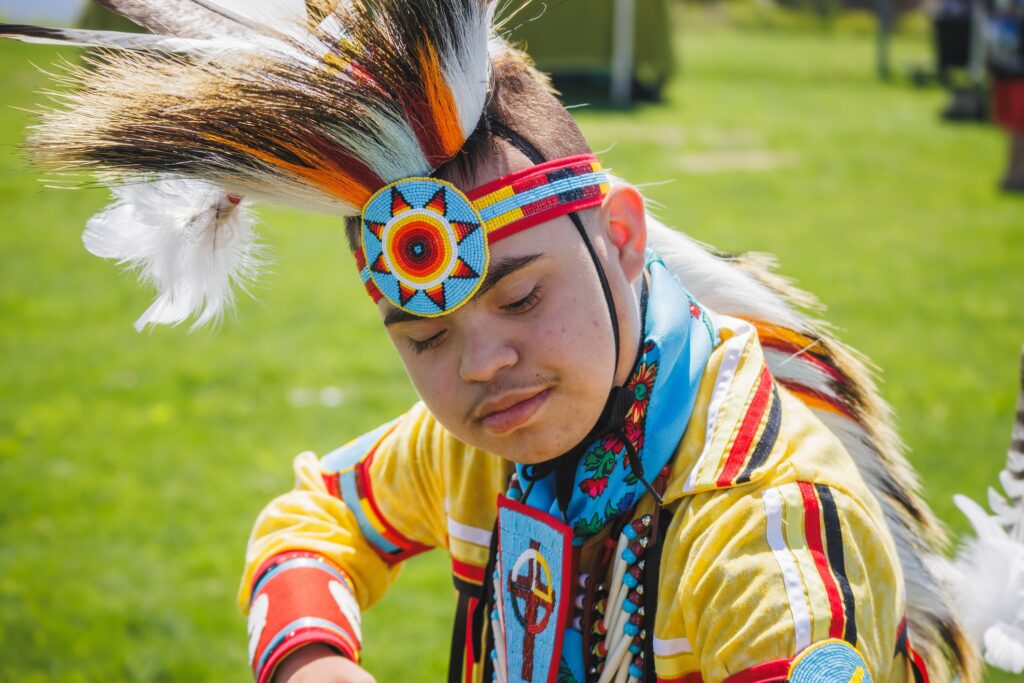  young boy at Chumash Day Pow Wow and Inter-tribal Gathering. 